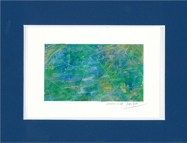 クレヨン抽象画体験