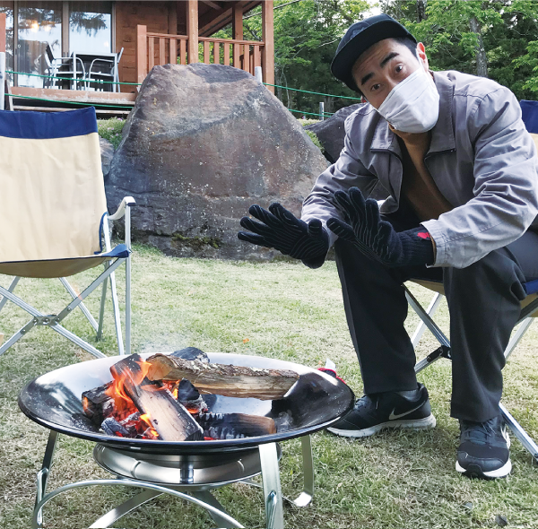 なすびさんと焚き火トーク